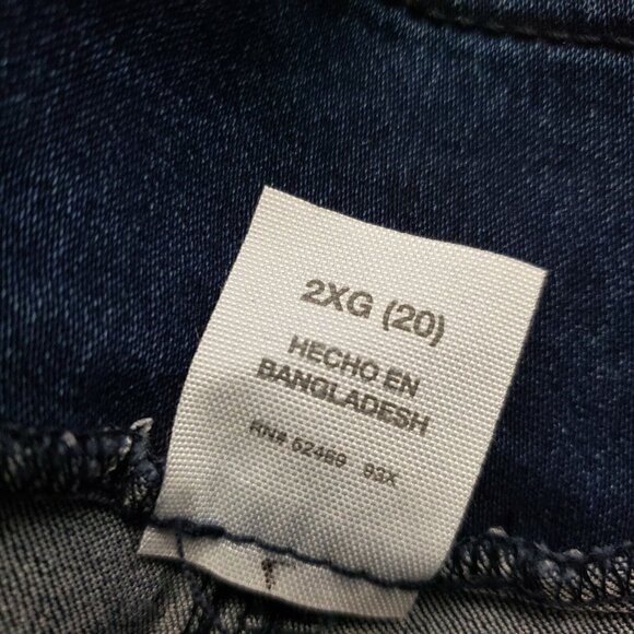 Time and Tru Women’s Blue Dark Denim 5” Pull On Shorts Size XXL/2XG (20) - Picture 5 of 5